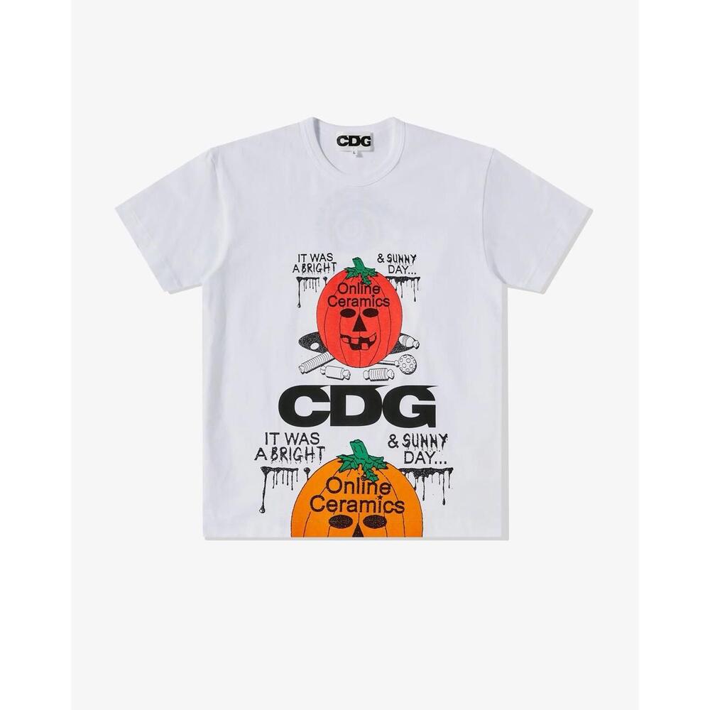 Online Ceramics CDG Pumpkin Tee New Sz L